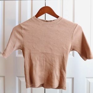 Cotton on cropped mock neck shirt